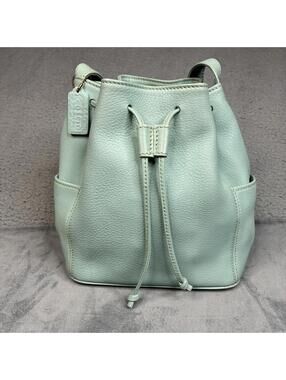 Vintage Coach Sonoma Drawstring Bucket Bag 4926 Mint Green Leather USA